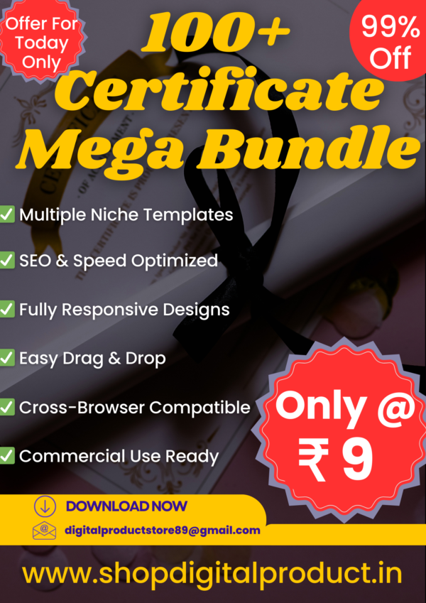 100+ Certificate Mega Bundle